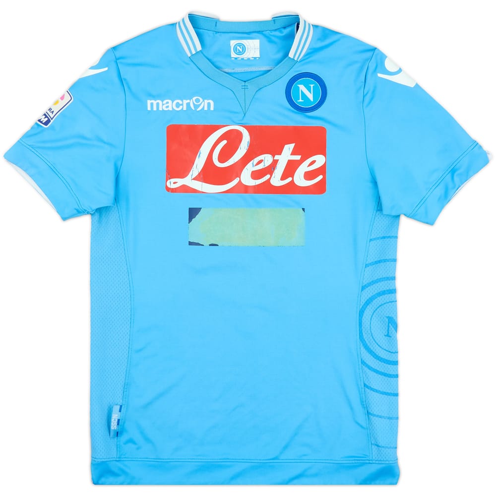 2013-14 Napoli Match Issue Home Shirt #9