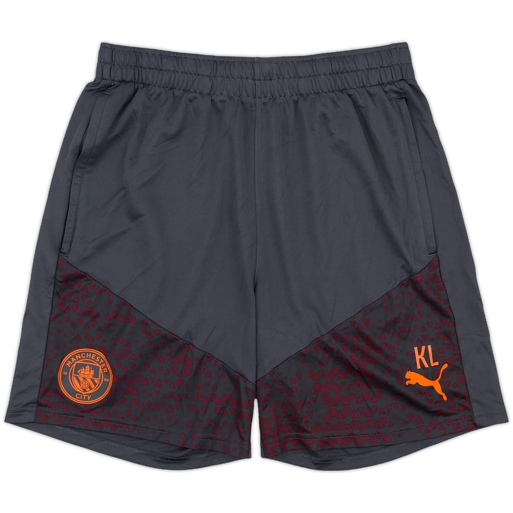 2020-21 Manchester City Staff Issue Puma Training Shorts 'KL' - 9/10 - (L)