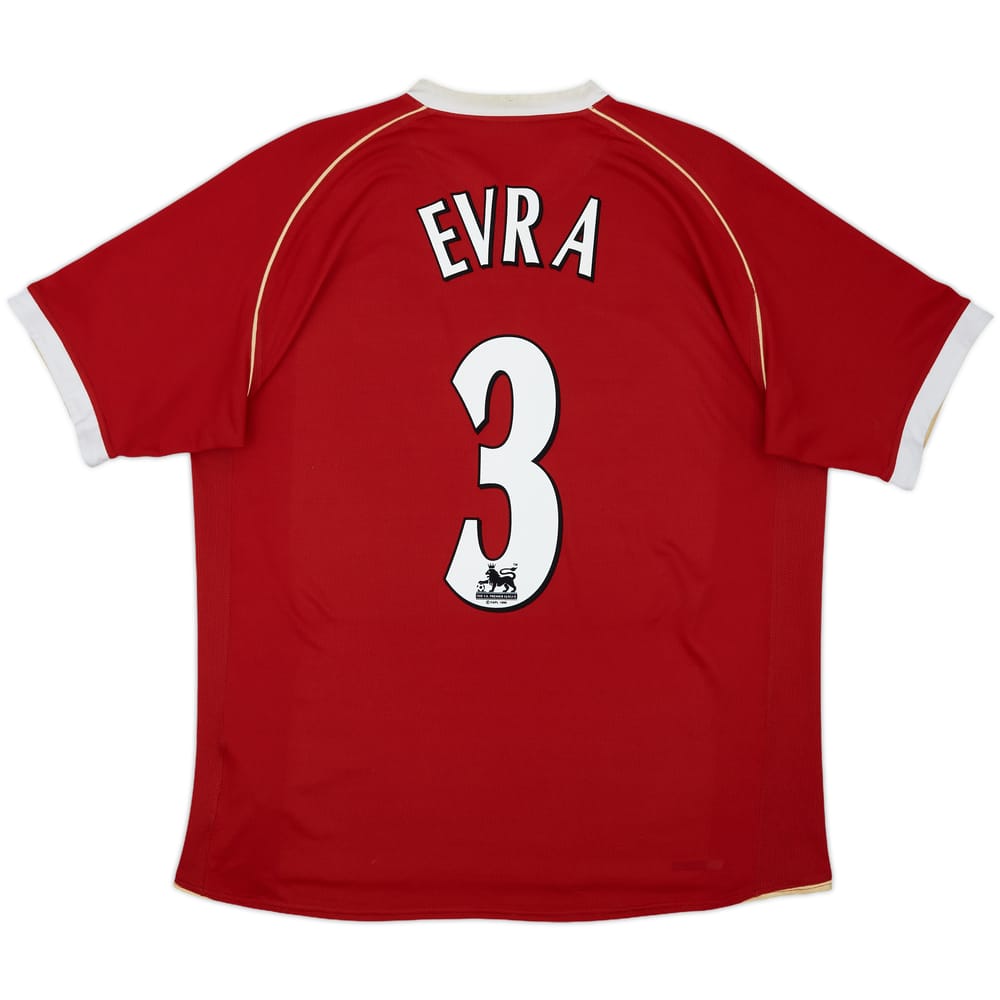 2006-07 Manchester United Home Shirt Evra #3 - 6/10 - (L)