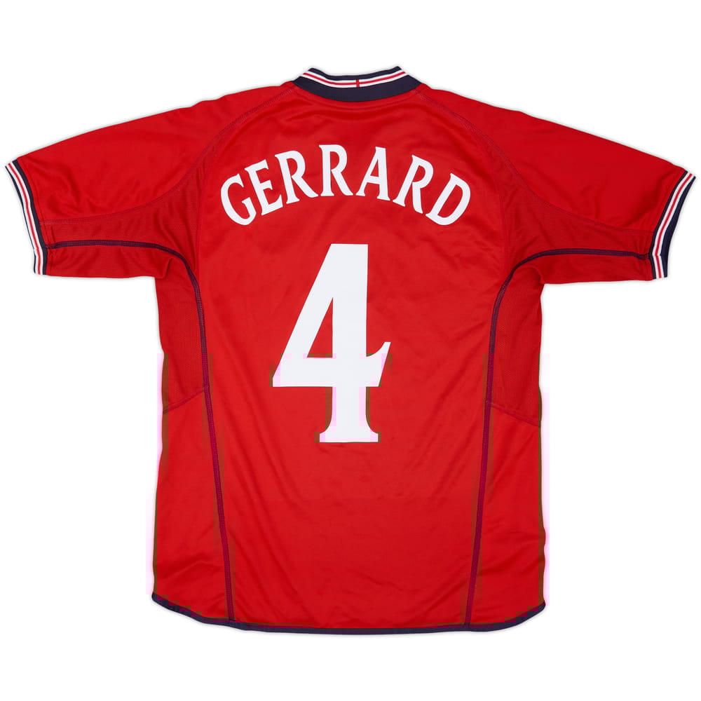 2002-04 England Away Shirt Gerrard #4 - 8/10 - (M)