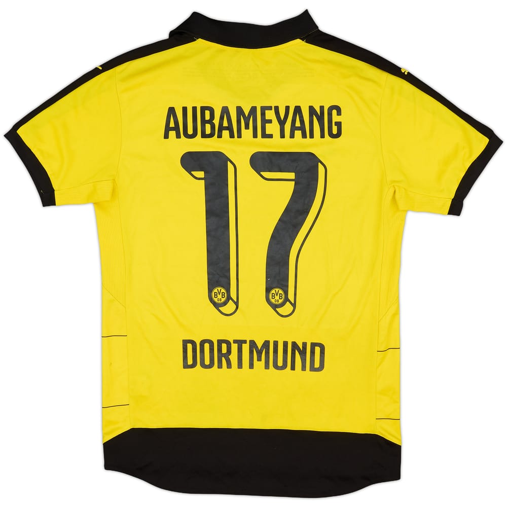 2015-16 Borussia Dortmund Home Shirt Aubameyang #17 - 7/10 - (S)