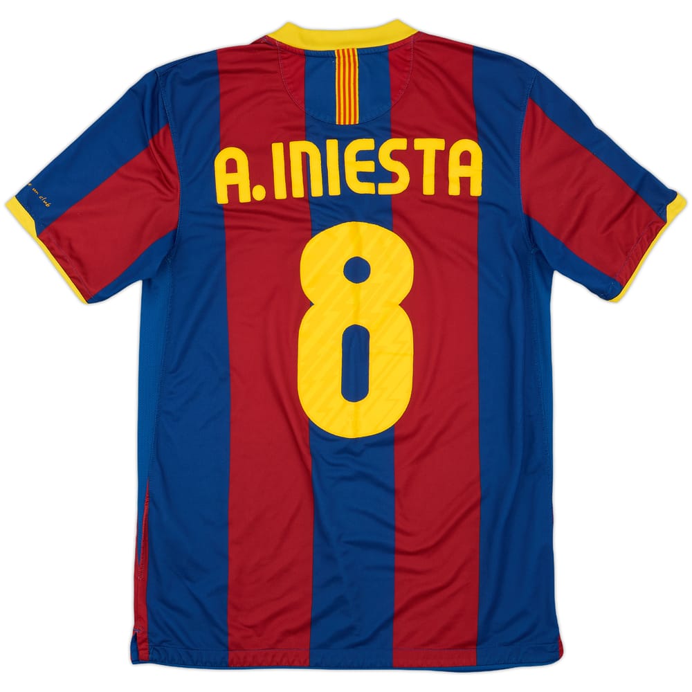 2010-11 Barcelona Home Shirt A.Iniesta #8 - 6/10 - (M)