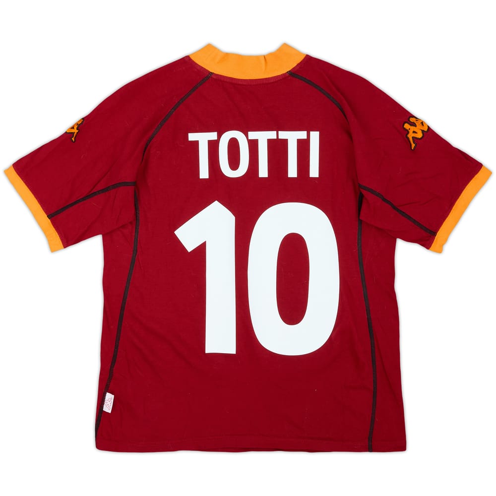 2001-02 Roma Home Shirt Totti #10 - 8/10 - (XL.Boys)