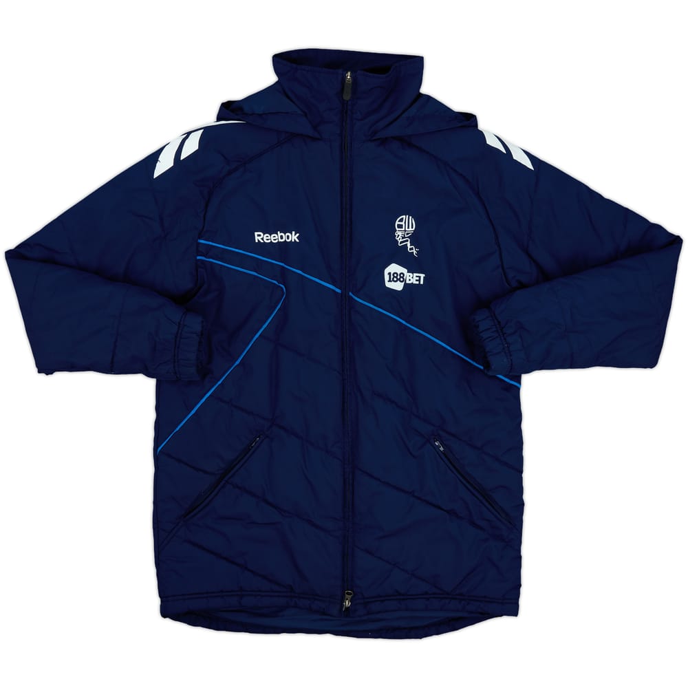 2010-11 Bolton Reebok Hooded Padded Bench Coat - 8/10 - (S)