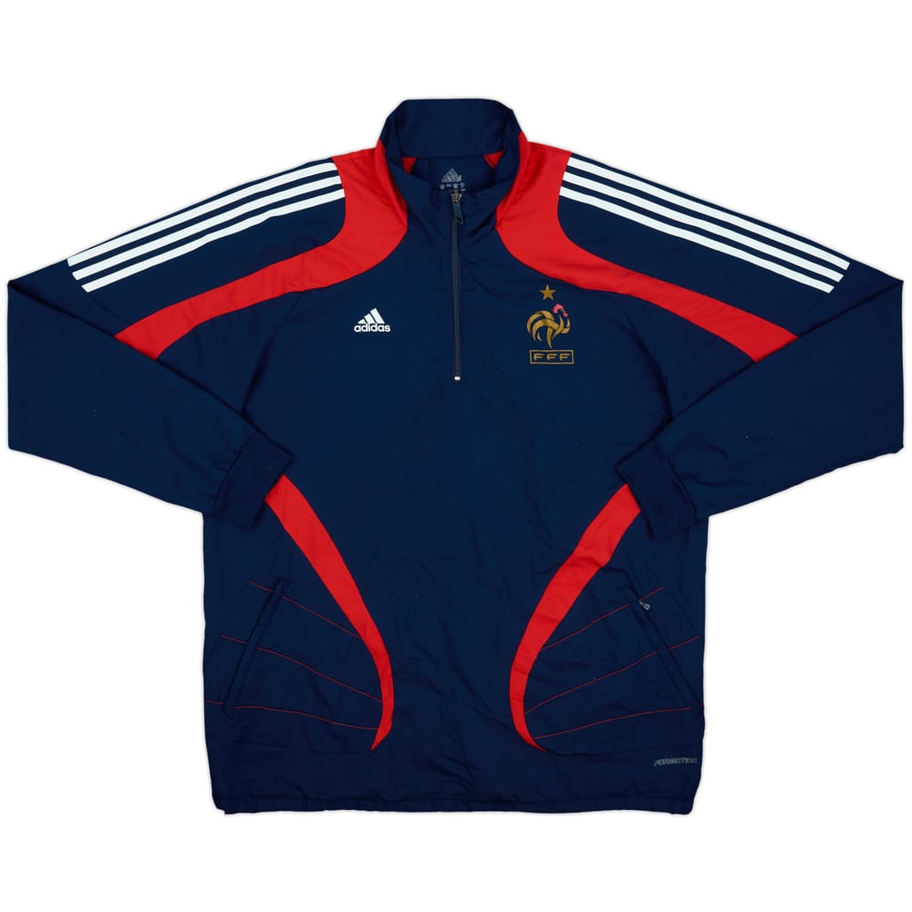 2007-08 France Player Issue adidas Formotion 1/4 Zip Drill Top - 8/10 - (L)