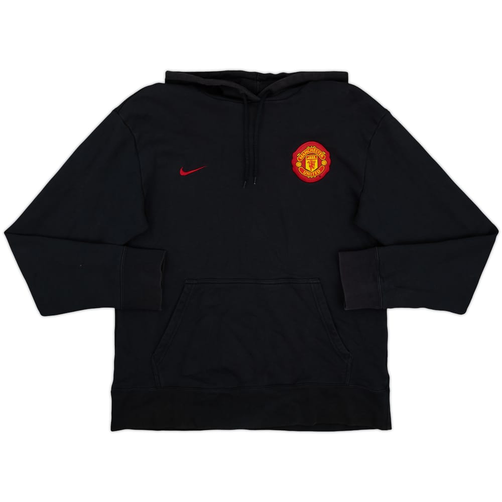 2009-10 Manchester United Nike Hooded Sweat Top - 8/10 - (L)