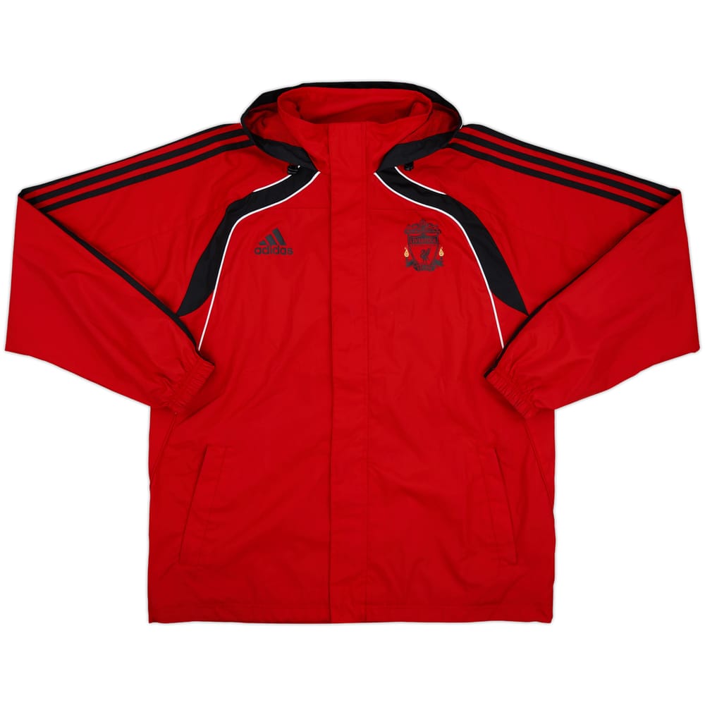 2010-11 Liverpool adidas Hooded Rain Jacket - 8/10 - (L)