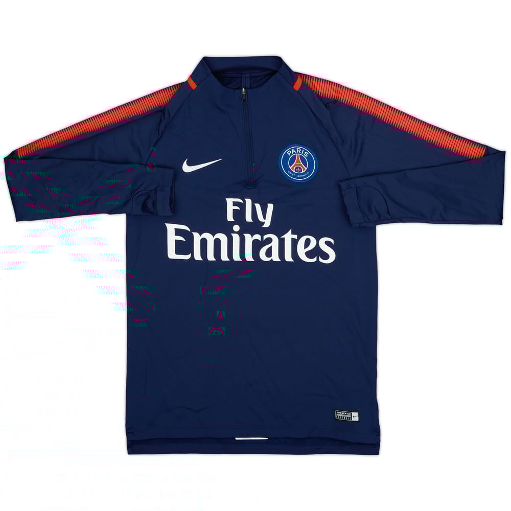 2017-18 Paris Saint-Germain Nike 1/4 Zip Drill Top - 10/10 - (S)