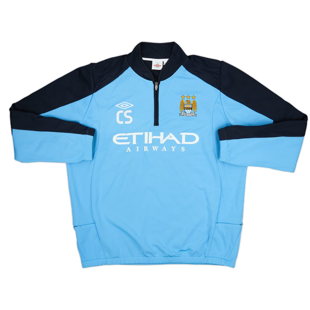 2012-13 Manchester City Staff Issue Umbro 1/4 Zip Drill Top CS - 10/10 - (XXL)