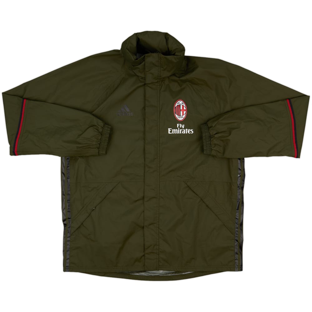 2016-17 AC Milan adidas Hooded Rain Jacket - 8/10 - (XL)