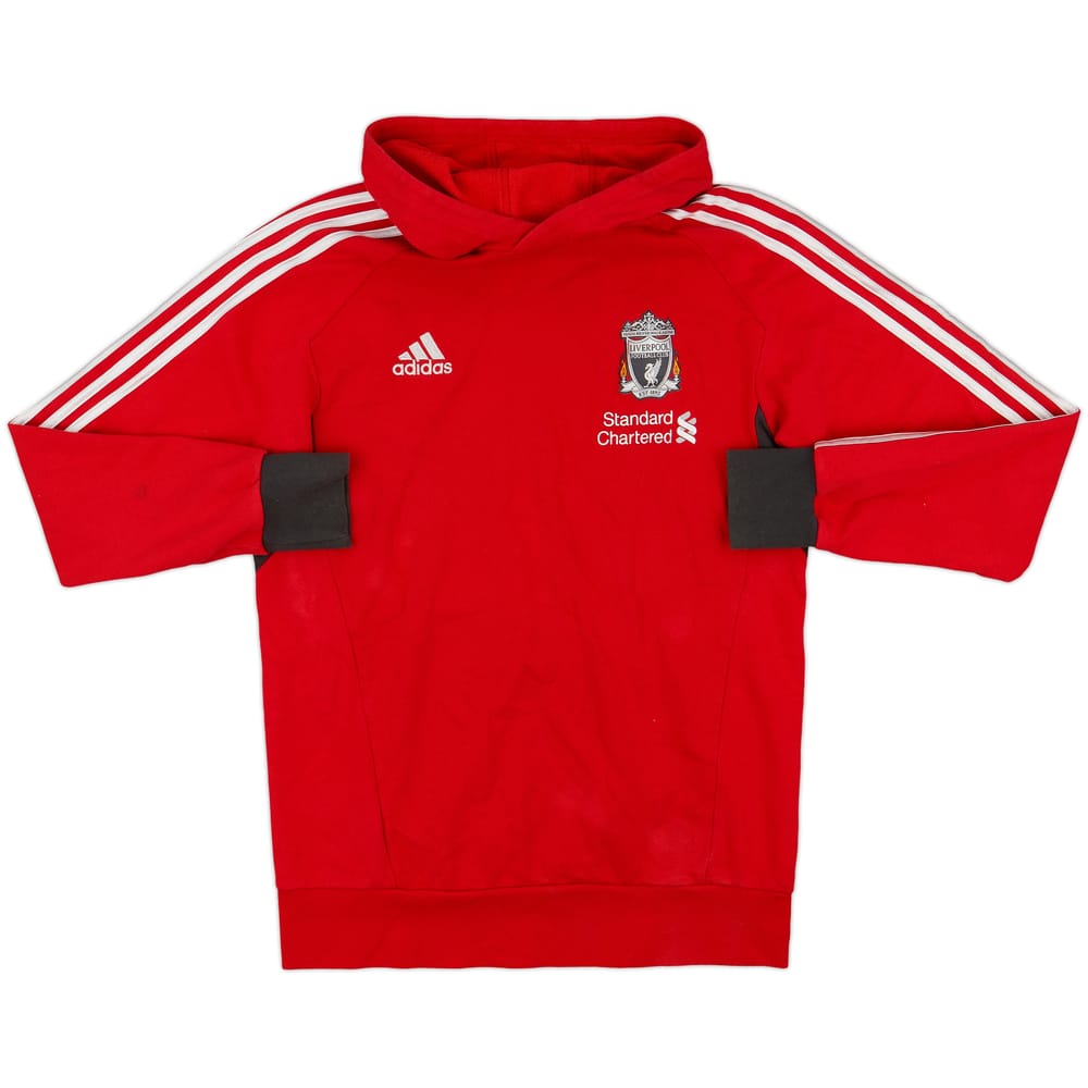 2011-12 Liverpool adidas Hooded Sweat Top - 8/10 - (L)