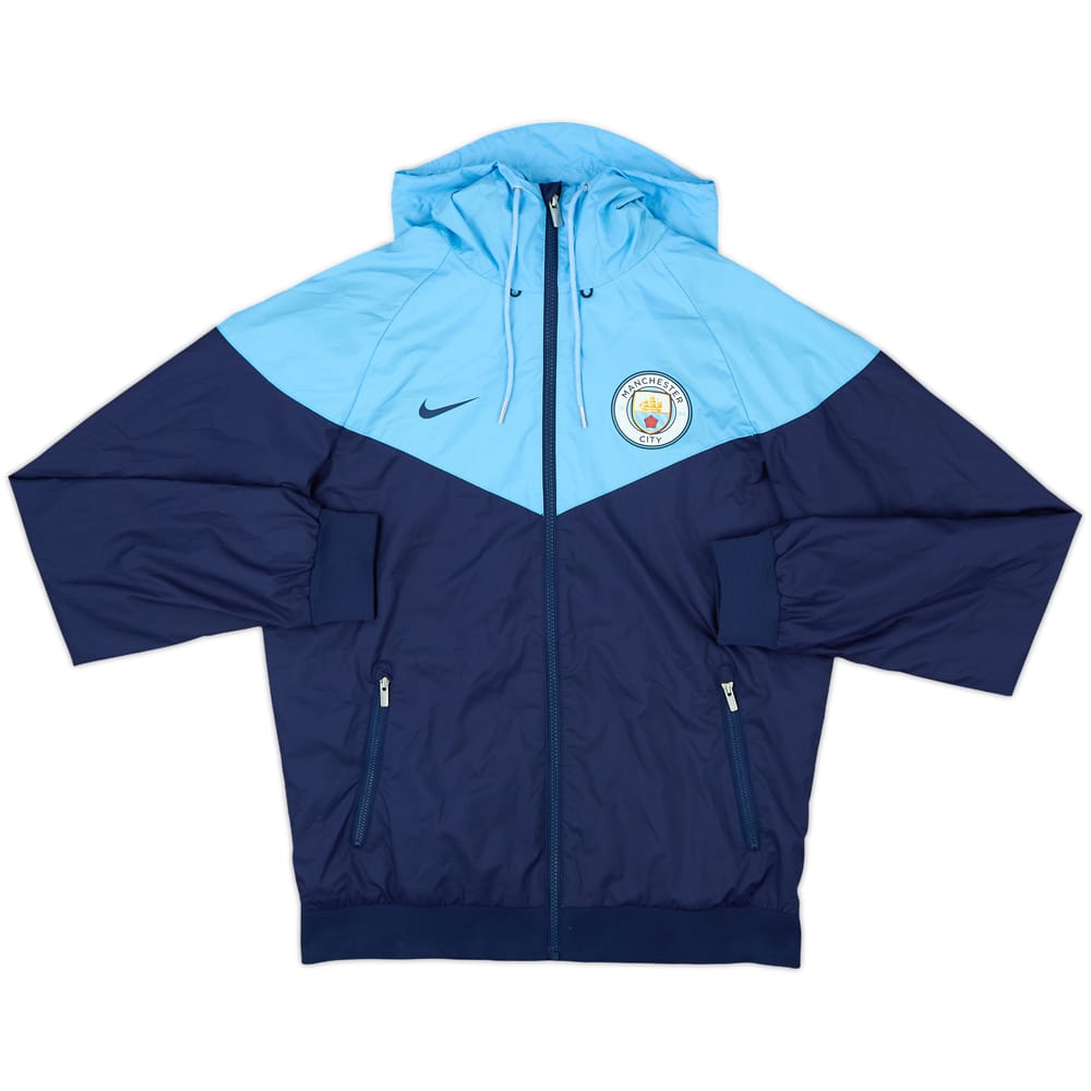 2017-18 Manchester City Nike Hooded Track Jacket - 9/10 - (S)
