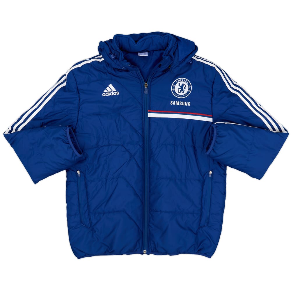 2013-14 Chelsea adidas Padded Bench Coat - 7/10 - (L)
