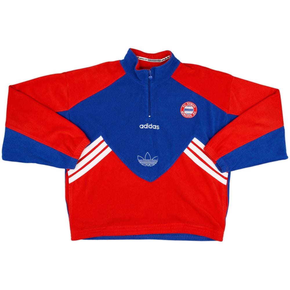 1995-96 Bayern Munich adidas 1/4 Zip Fleece Top - 10/10 - (L)