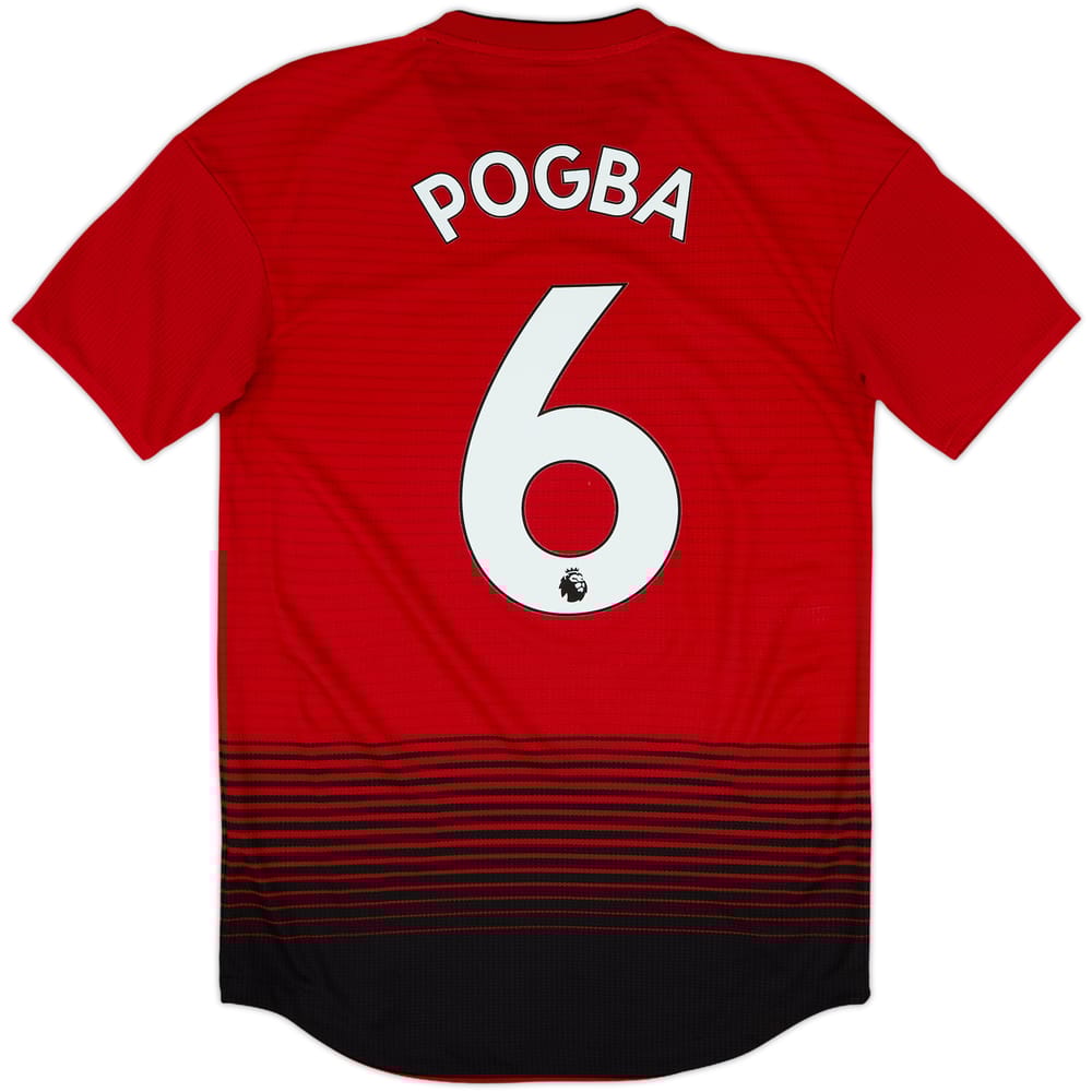 2018-19 Manchester United Authentic Home Shirt Pogba #6 - 7/10 - (S)