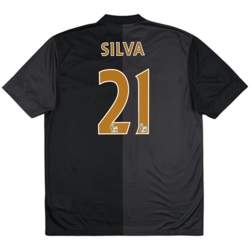 2013-14 Manchester City Away Shirt Silva #21 - 8/10 - (L)