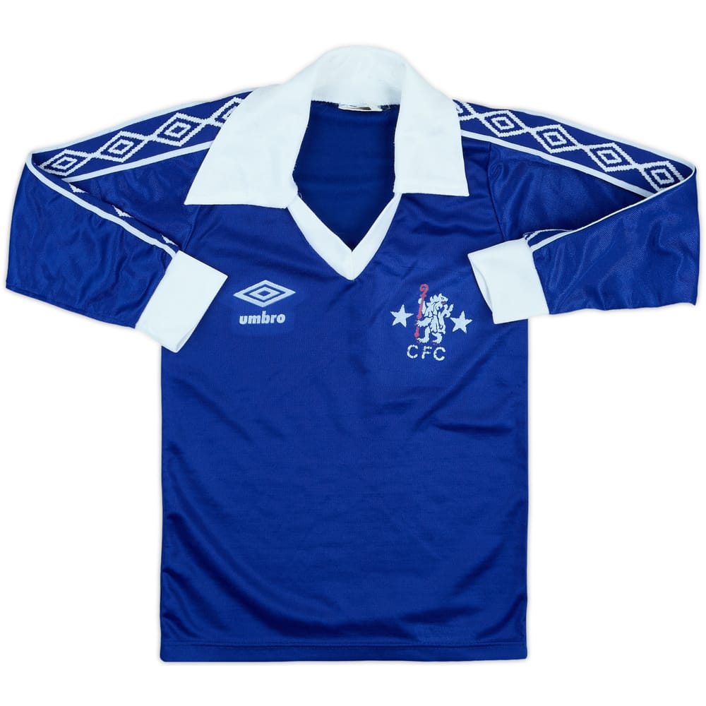 1977-81 Chelsea Home L/S Shirt - 9/10 - (S.Boys)