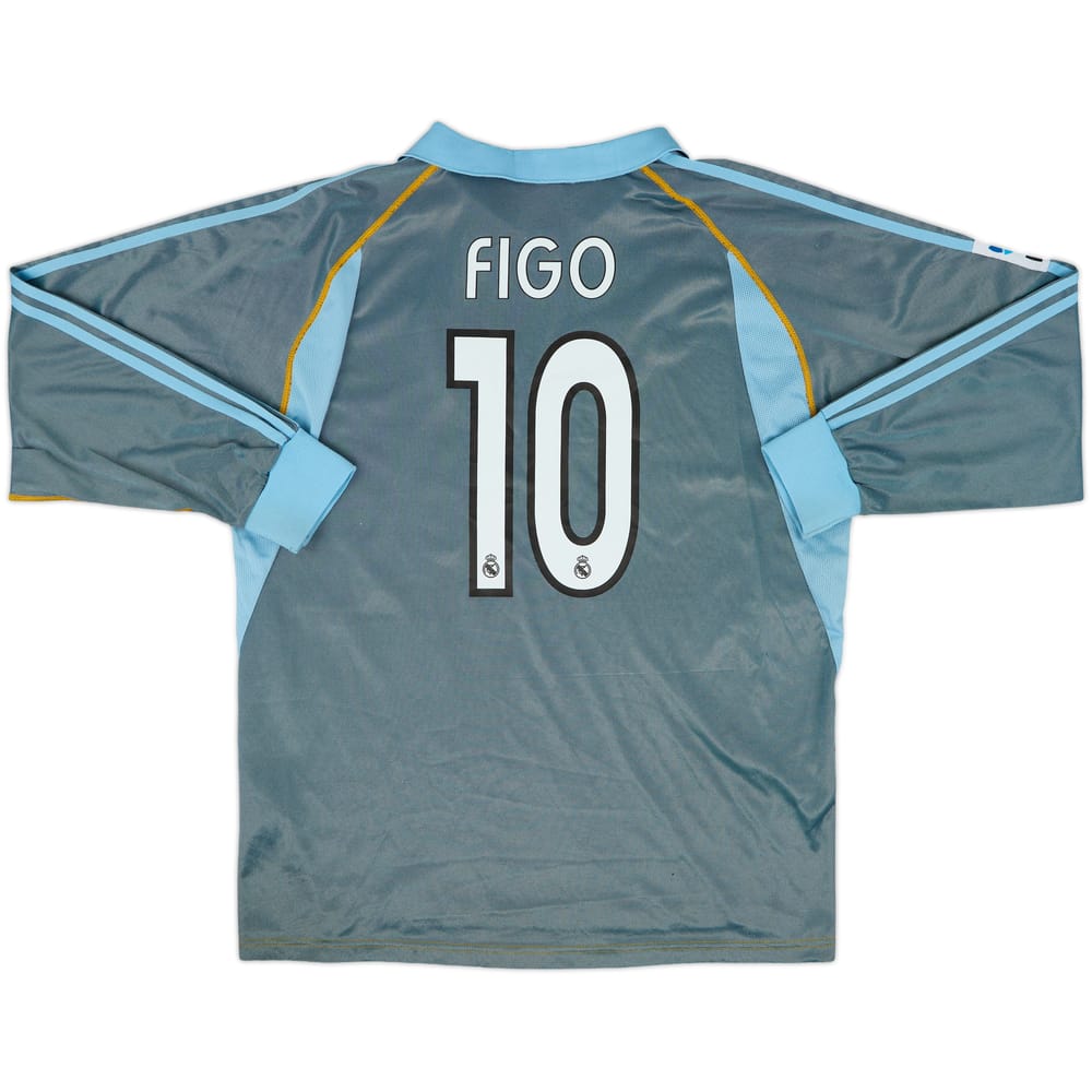 2003-04 Real Madrid Third L/S Shirt Figo #10 - 5/10 - (L)