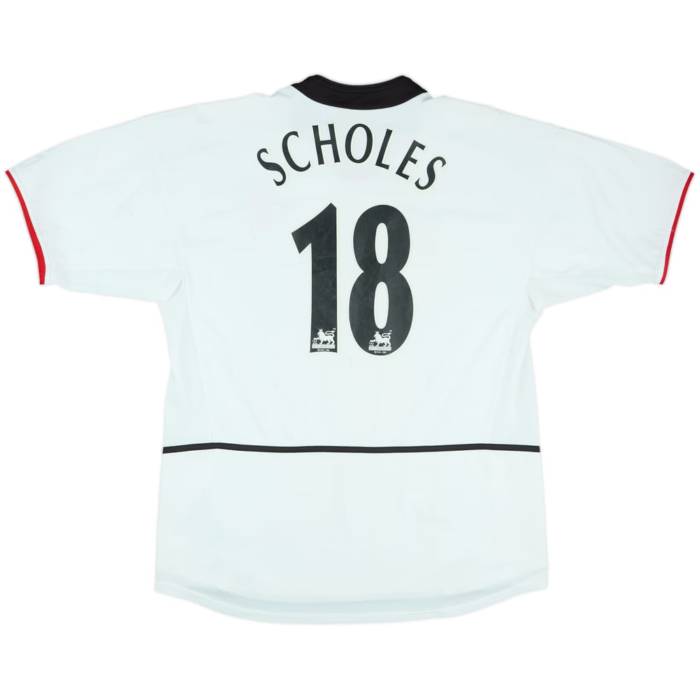 2002-03 Manchester United Away Shirt Scholes #18 - 5/10 - (L)