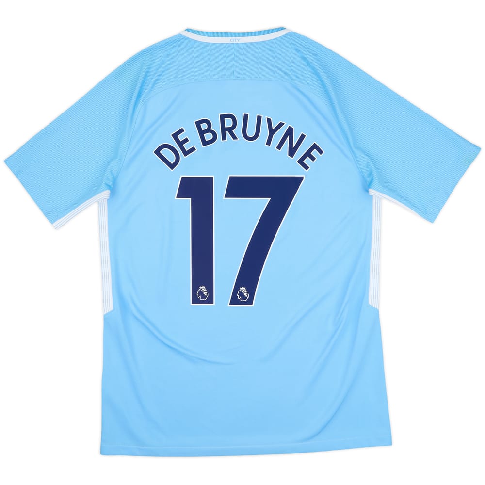 2017-18 Manchester City Home Shirt De Bruyne #17 - 8/10 - (M)