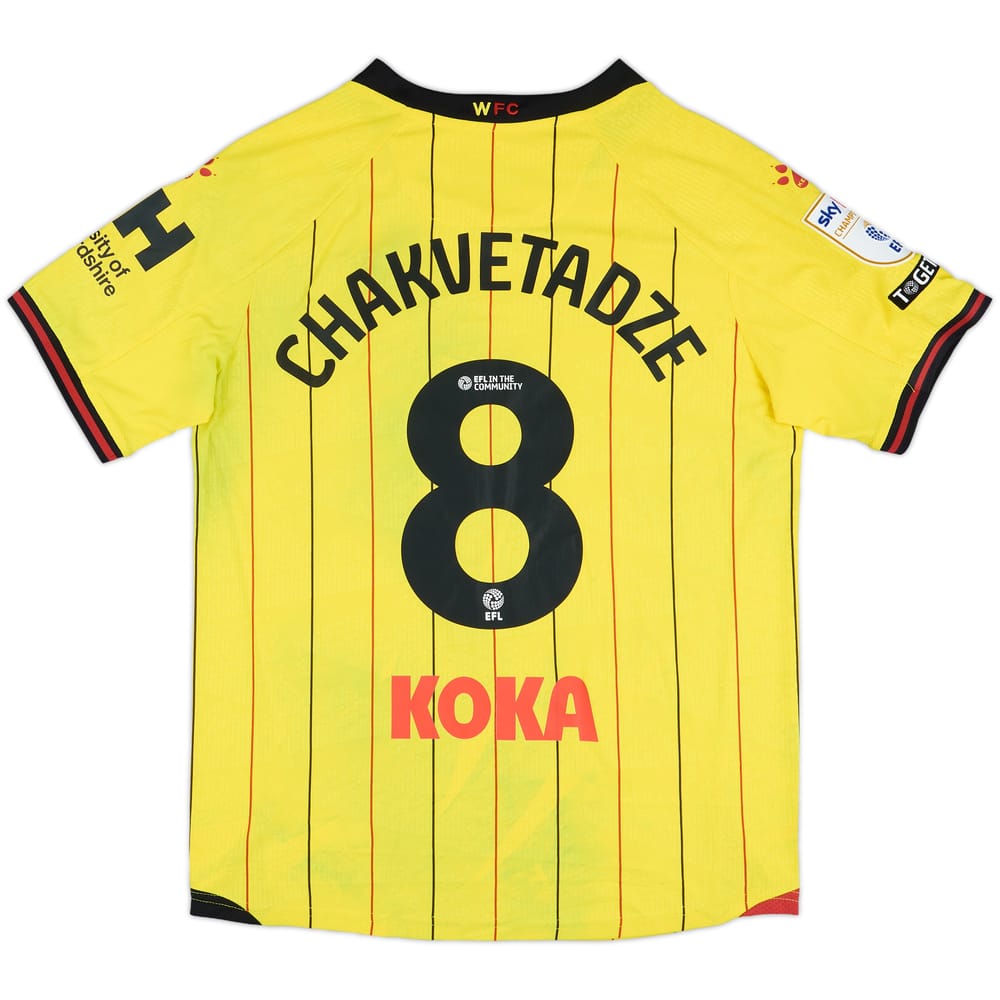 2024-25 Watford Match Issue Home Shirt Chakvetadze #8
