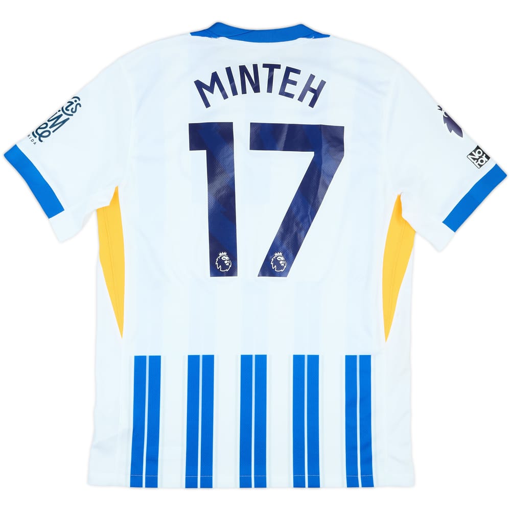 2024-25 Brighton Match Worn Home Shirt Minteh #17