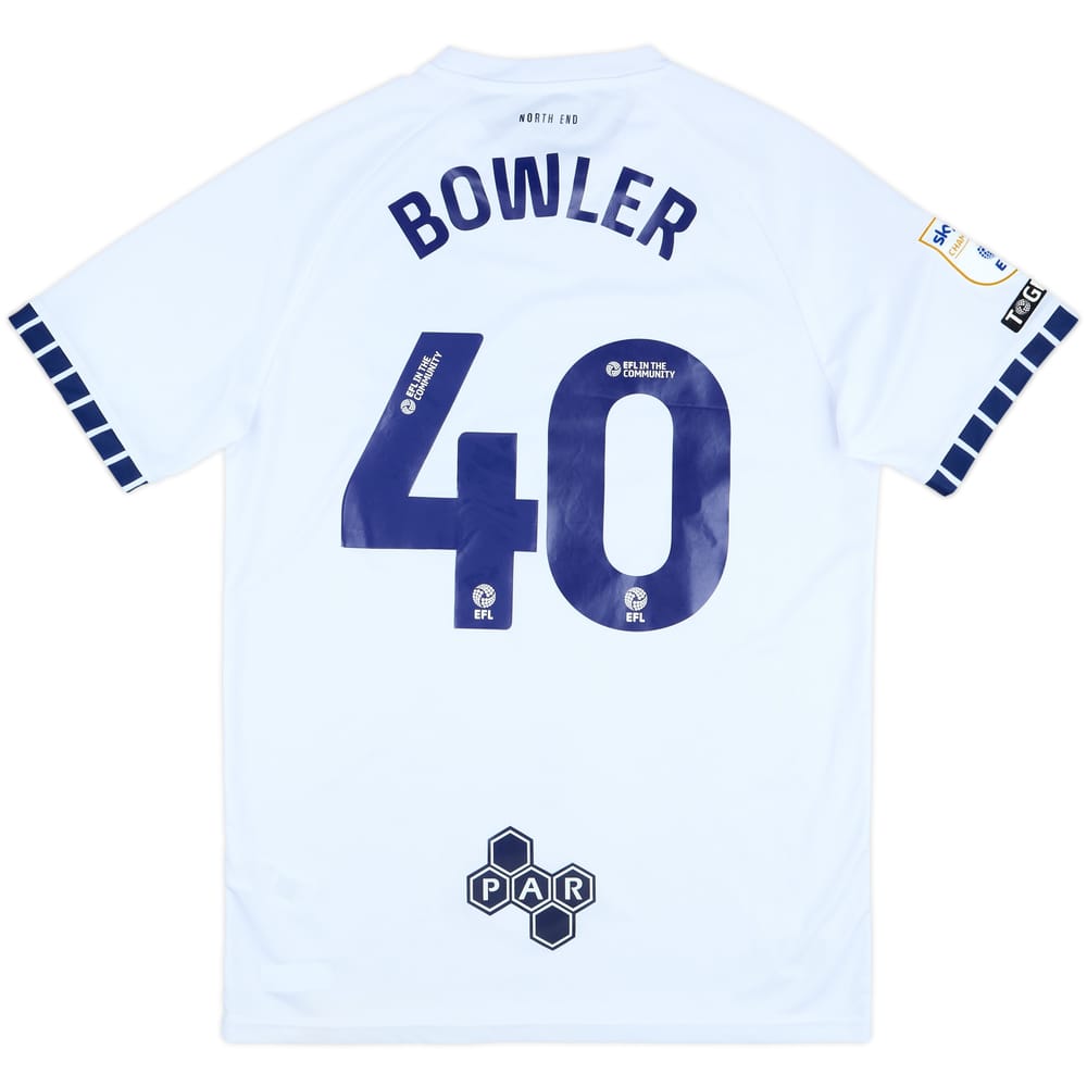 2024-25 Preston North End Match Issue Home Shirt Bowler #40