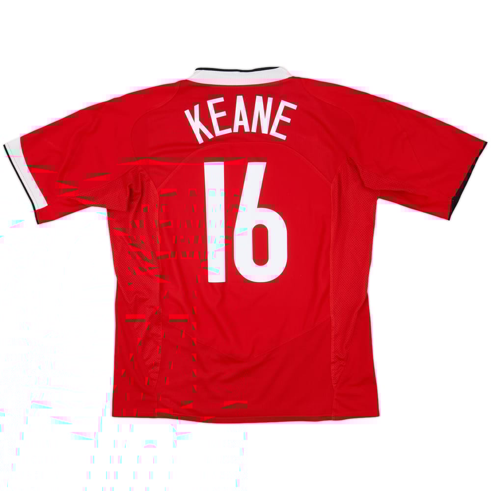 2004-06 Manchester United Home Shirt Keane #16 - 7/10 - (XL)