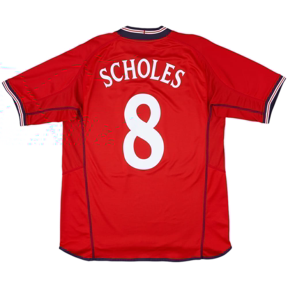 2002-04 England Away Shirt Scholes #8 - 8/10 - (L)