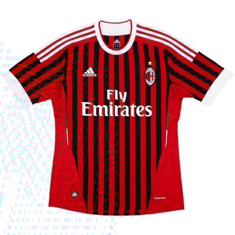2011-12 AC Milan Home Shirt - 9/10 - (M)