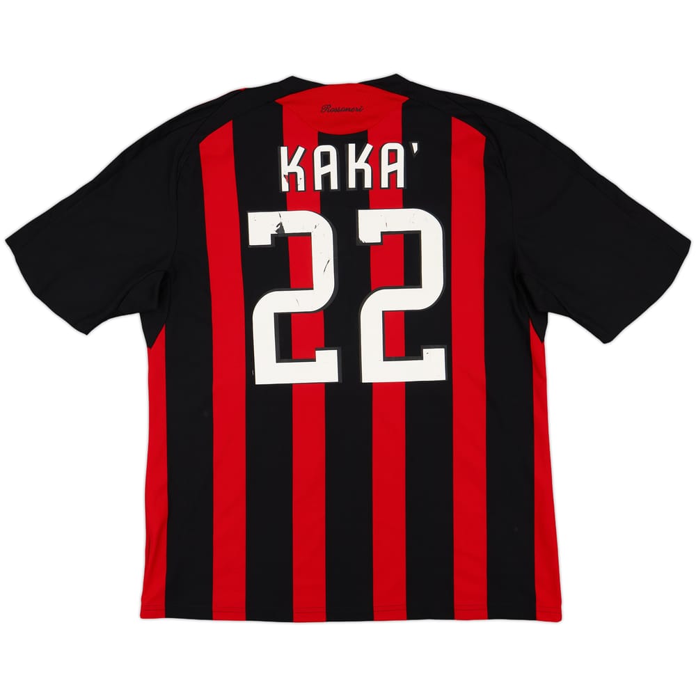 2008-09 AC Milan Home Shirt Kaka #22 - 4/10 - (XL)