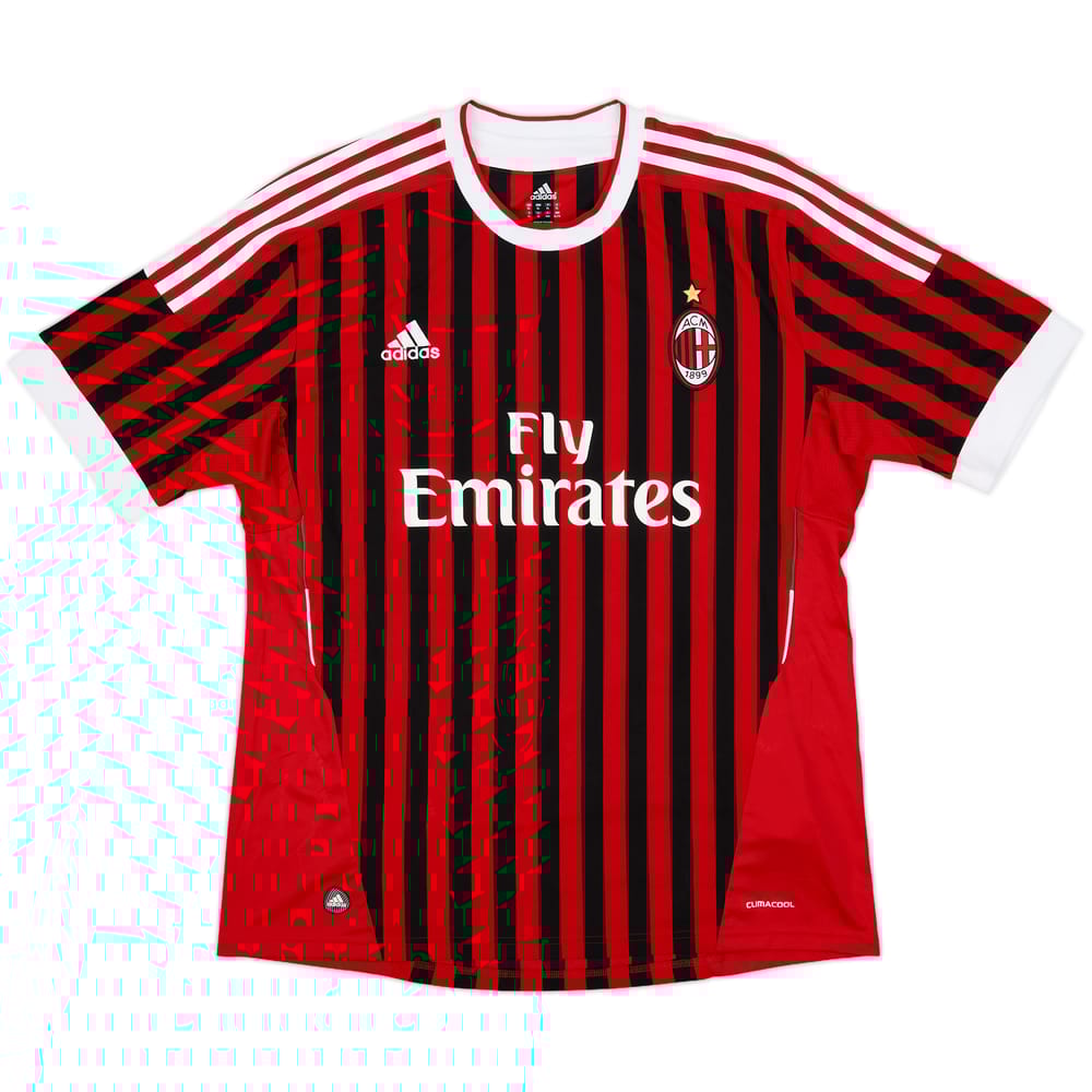 2011-12 AC Milan Home Shirt - 9/10 - (XL)