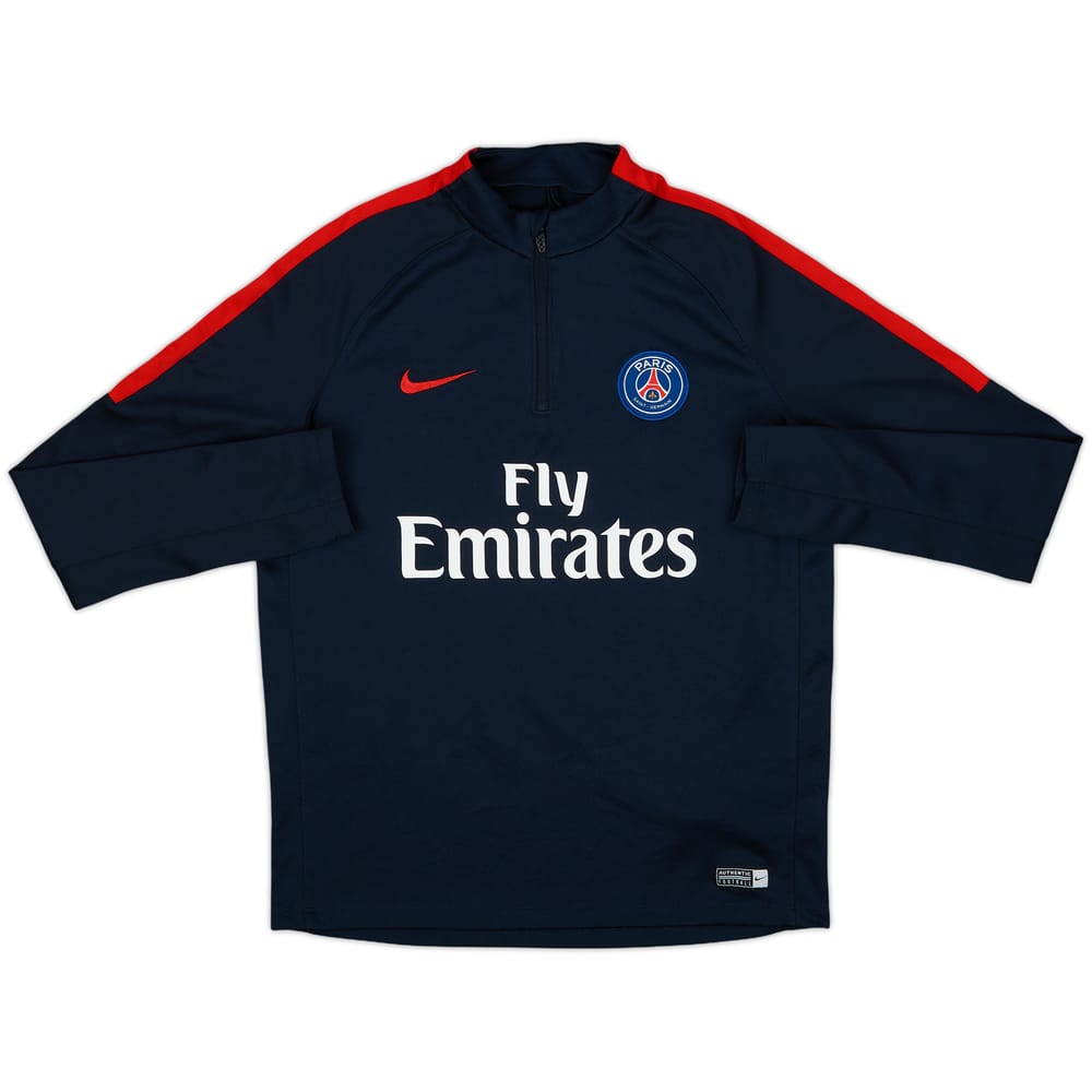 2017-18 Paris Saint-Germain Nike 1/4 Zip Drill Top - 8/10 - (XL.Boys)