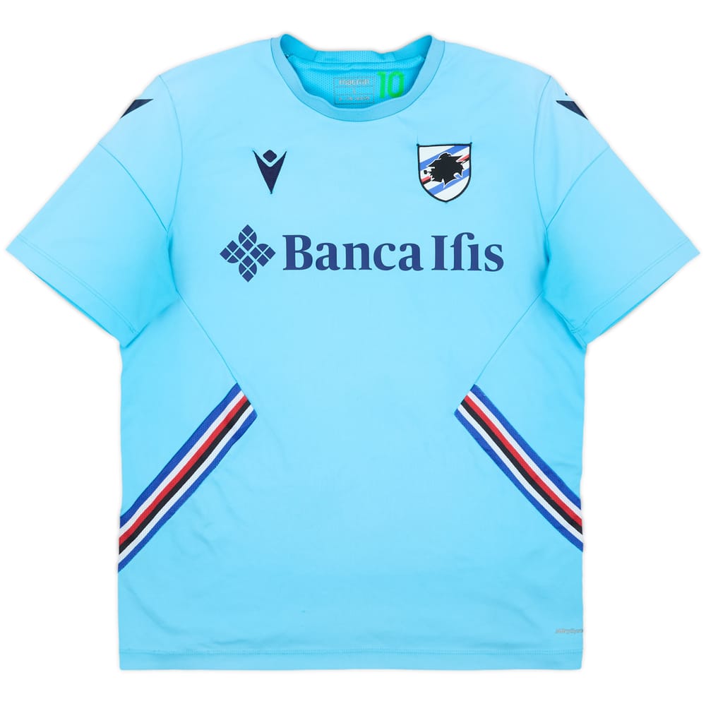 2020-21 Sampdoria Macron Player Issue Training Shirt #10 - 4/10 - (L)