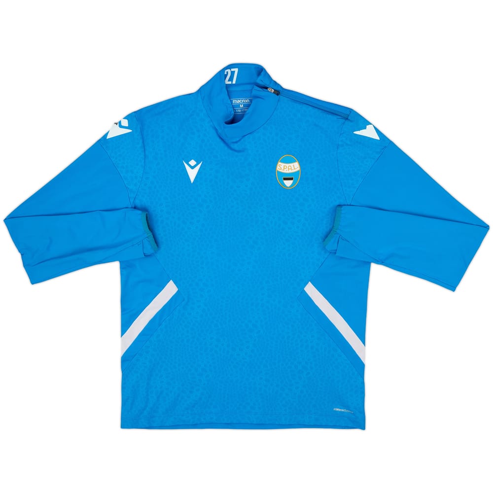 2022-23 SPAL Macron Player Issue 1/4 Zip Drill Top #27 - 6/10 - (M)