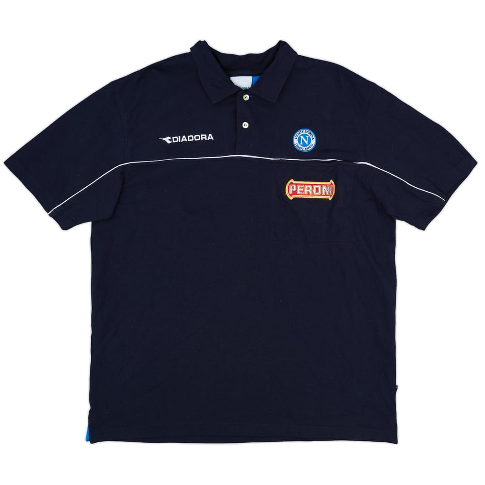 2000-01 Napoli Diadora Polo Shirt - 10/10 - (XL)