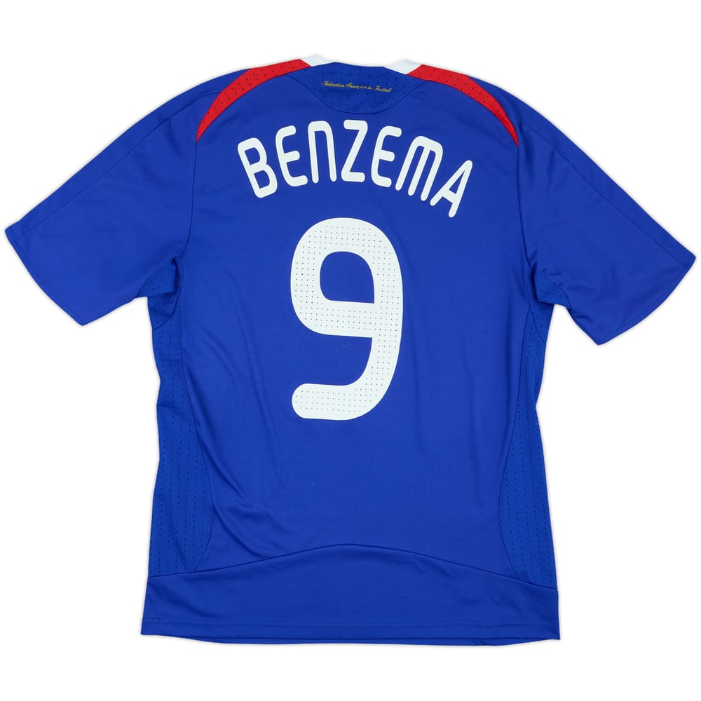 2007-08 France Home Shirt Benzema #9 - 7/10 - (S)
