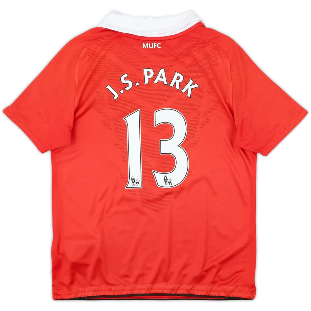 2010-11 Manchester United Home Shirt J.S.Park #13 - 9/10 - (M.Boys)