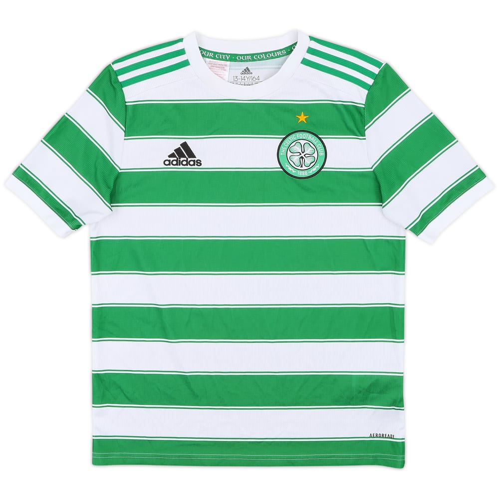 2021-22 Celtic Home Shirt - 10/10 - (L.Boys)