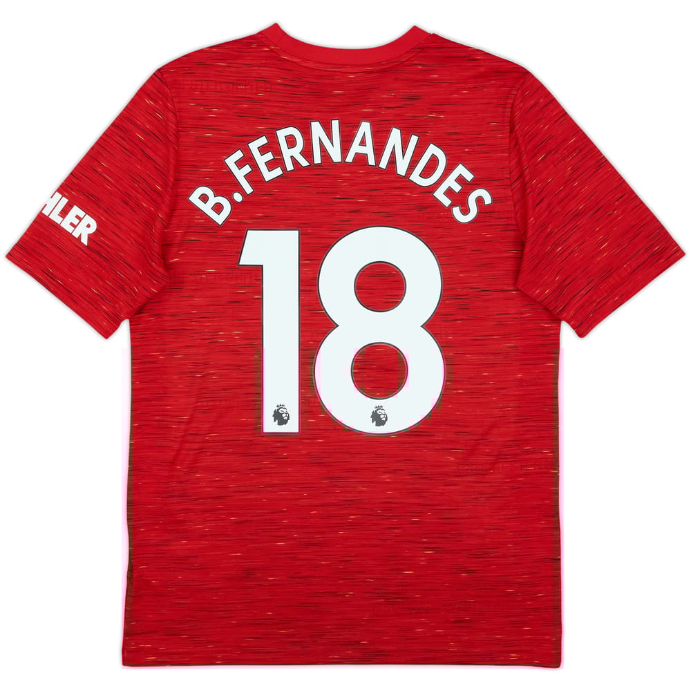 2020-21 Manchester United Home Shirt B.Fernandes #18 - 6/10 - (XL.Boys)