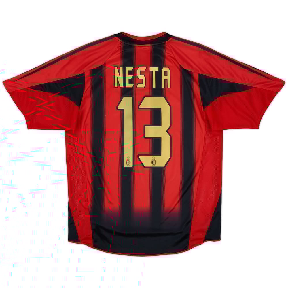 2004-05 AC Milan Home Shirt Nesta #13 - 8/10 - (L)