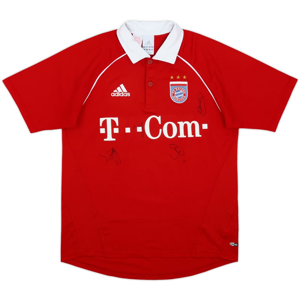 2005-06 Bayern Munich Squad Signed Home Shirt - 9/10 - (XL.Boys)