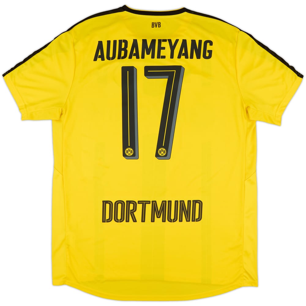 2016-17 Borussia Dortmund Home Shirt Aubameyang #17 - 9/10 - (XL)