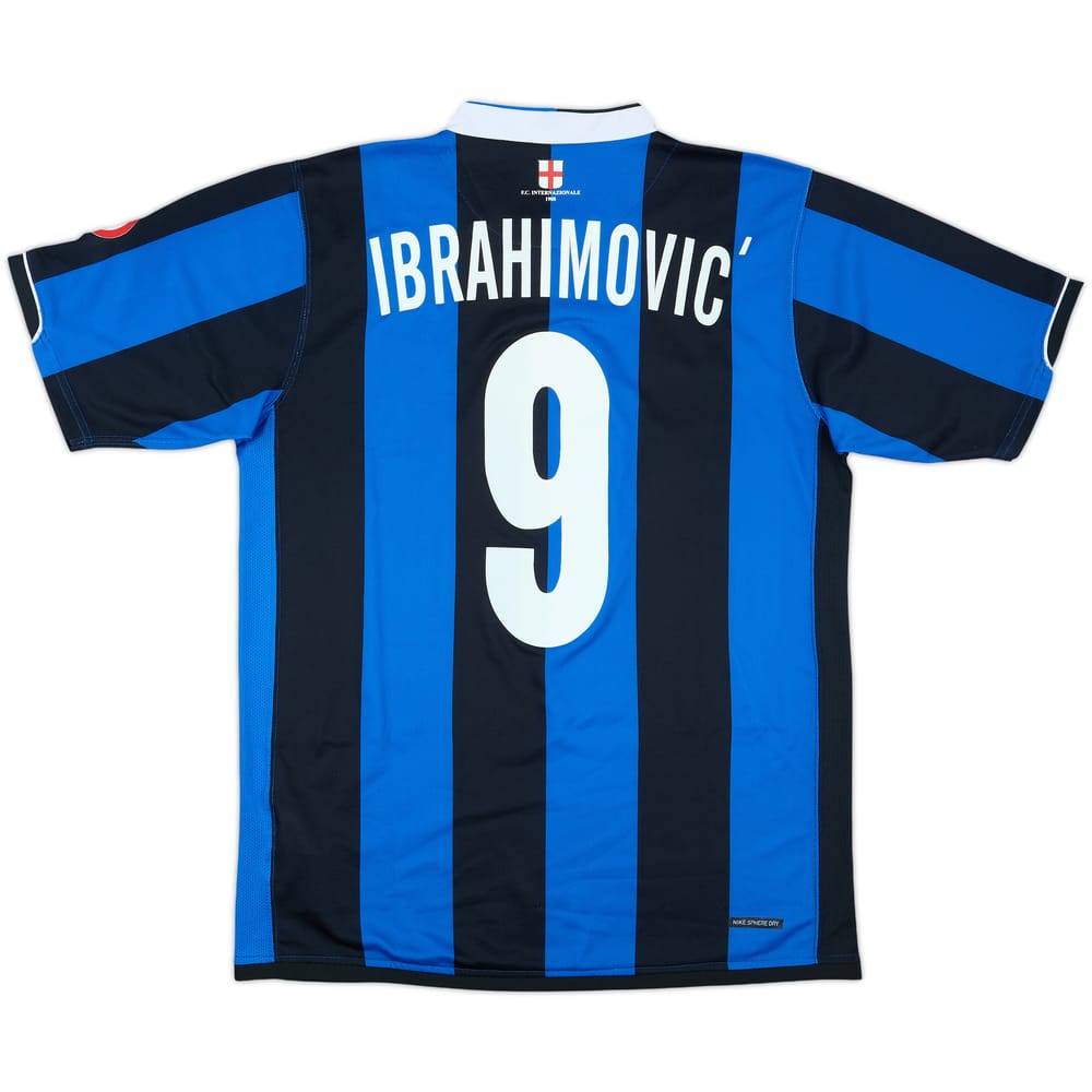 2006-07 Inter Milan Home Shirt Ibrahimovic #9 - 8/10 - (M)