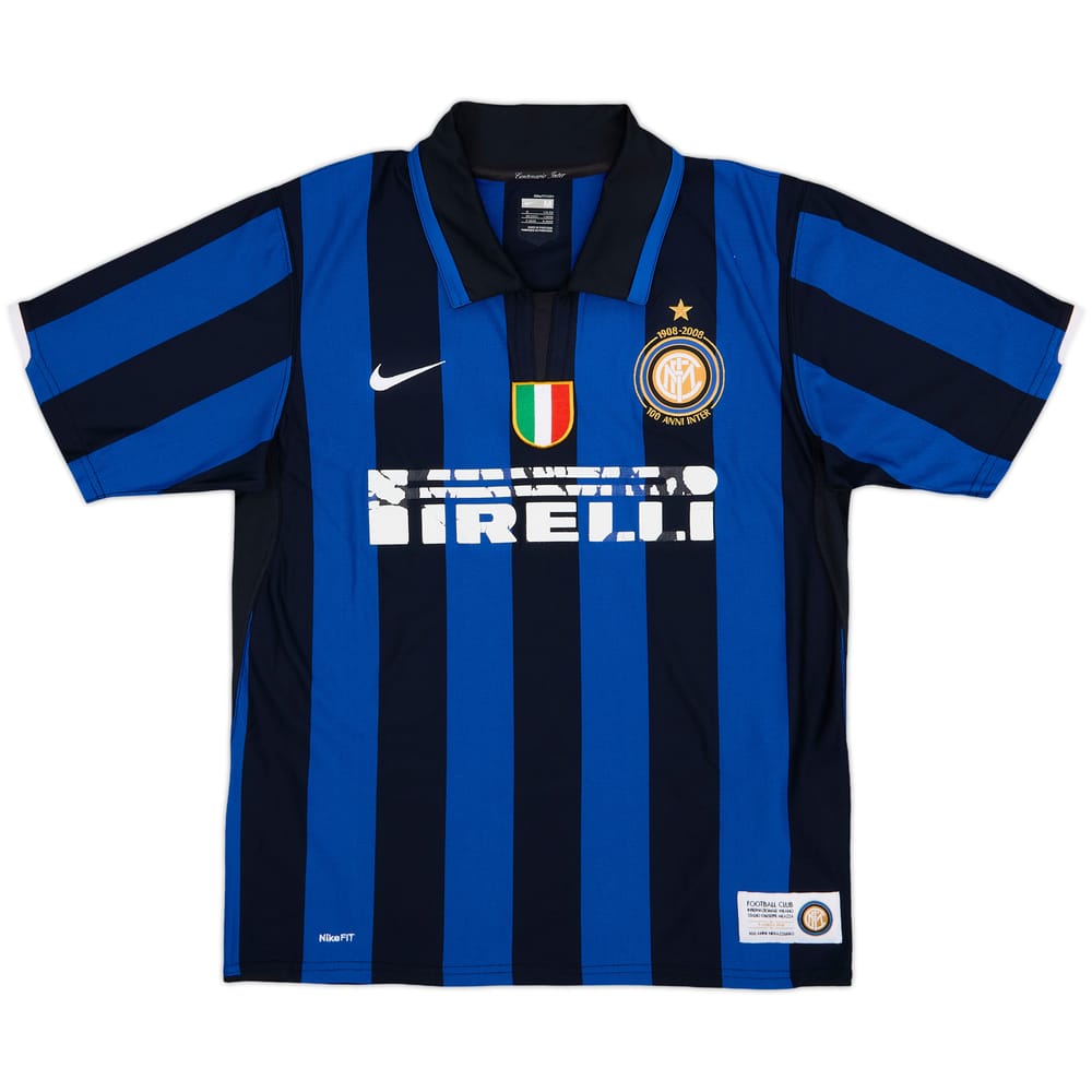 2007-08 Inter Milan Centenary Home Shirt Materazzi #23 - 4/10 - (L)