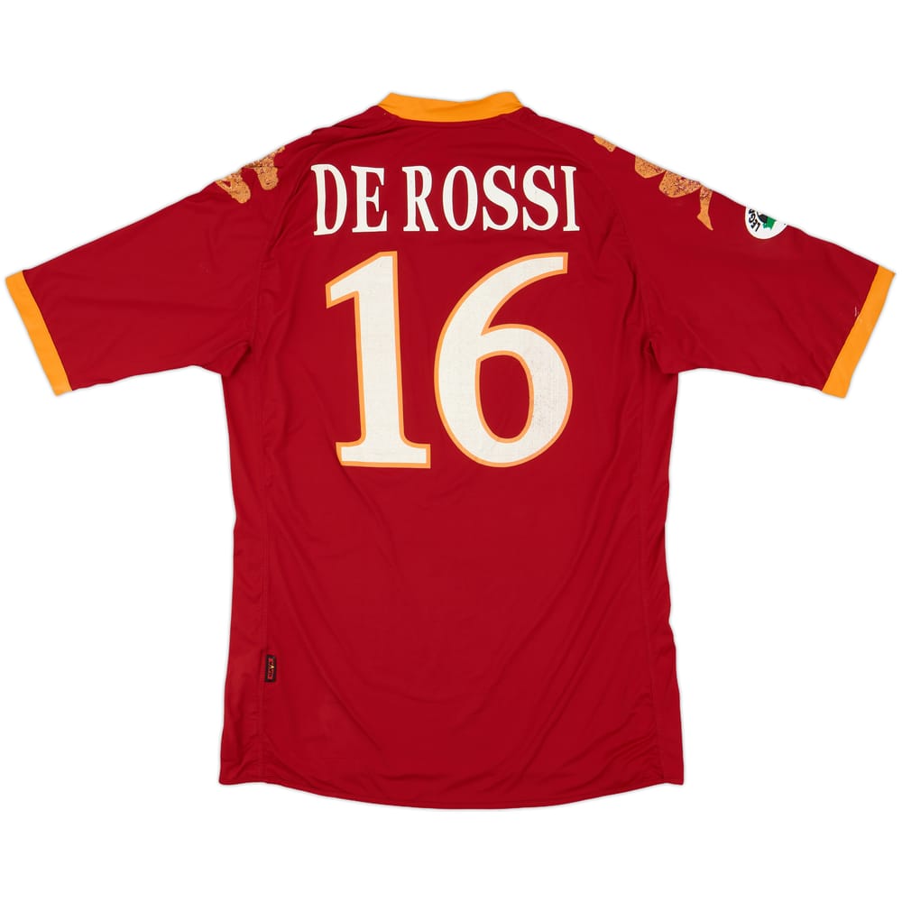 2010-11 Roma Home Shirt De Rossi #16 - 4/10 - (XL)