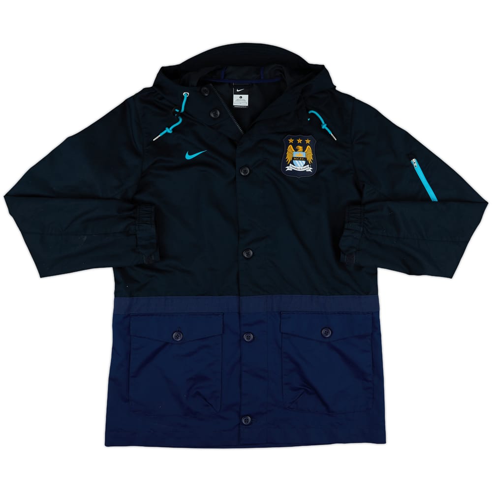 2015-16 Manchester City Nike Hooded Rain Jacket - 9/10 - (L)