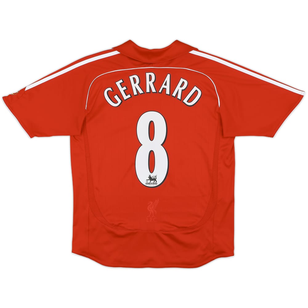 2006-08 Liverpool Home Shirt Gerrard #8 - 5/10 - (L.Boys)