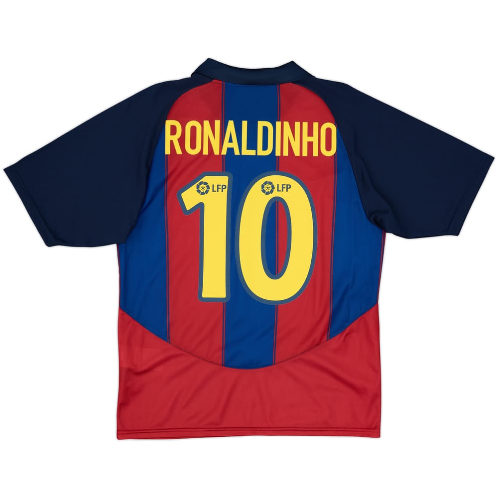 2003-04 Barcelona Basic Home Shirt Ronaldinho #10 - 7/10 - (M)