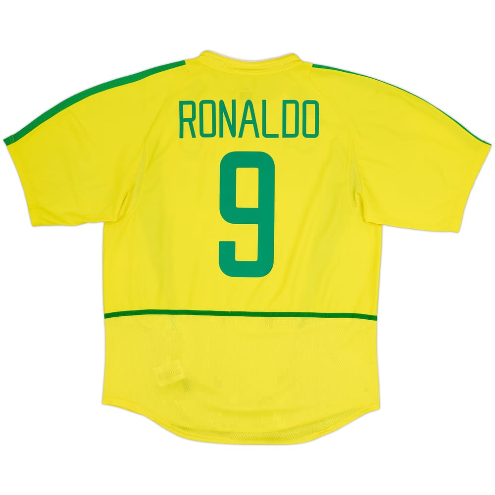2002-04 Brasil Camiseta Local Ronaldo #9 - 6/10 - (L)